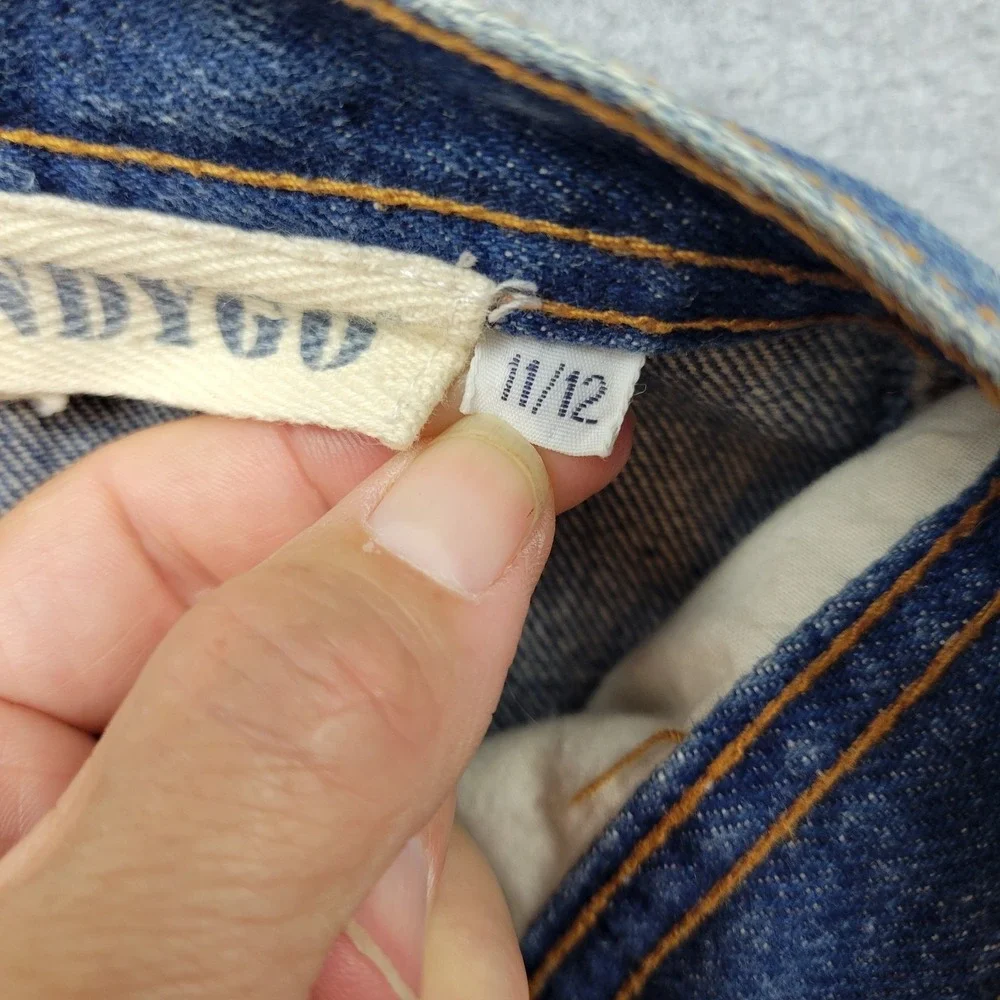 Indygo Denim Maxi Skirt Womens 11/12 Blue High Waist Long YKK Zip Pockets‎ 90s